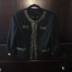 Metallic black blazer